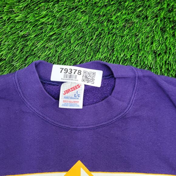 Vintage Indianola University Sweatshirt Large 22x24 Purple - Picture 11 of 15